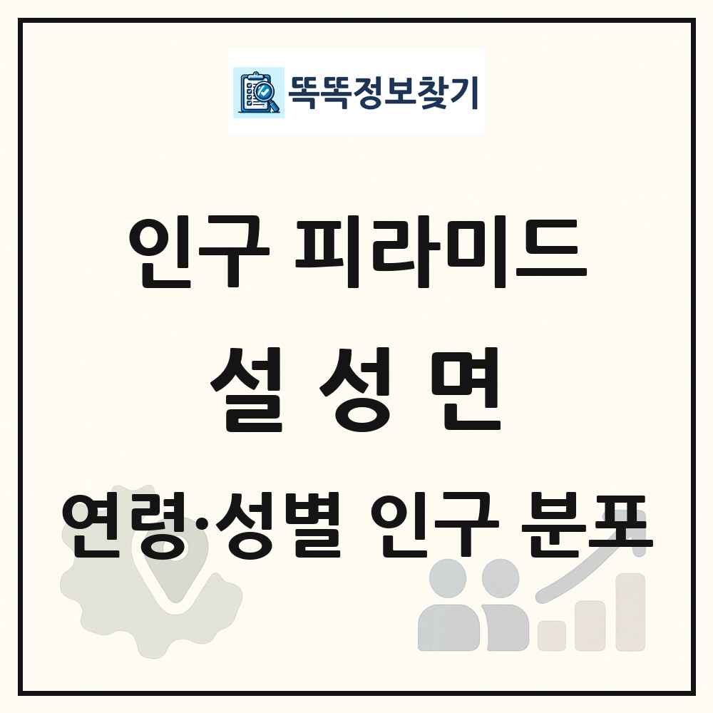 설성면 인구 피라미드 링크 그림